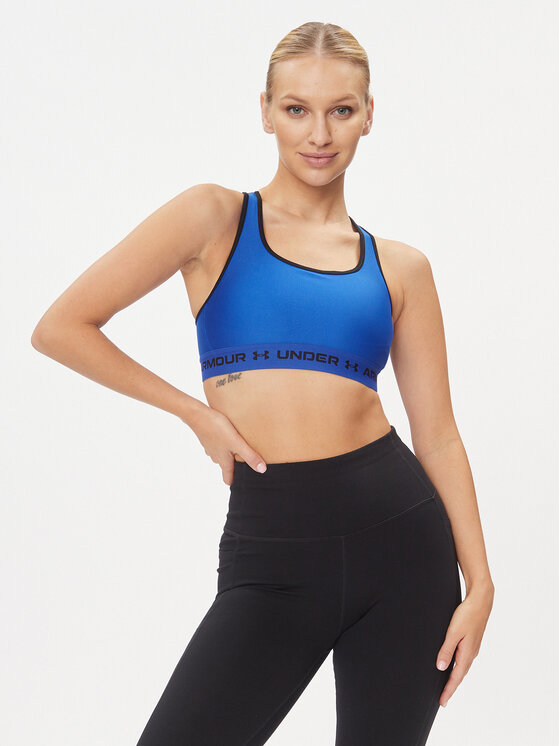 Under Armour Sporta krūšturis Ua Crossback Mid Bra 1361034 Zils Compression Fit