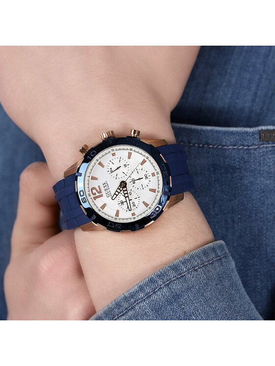 Guess Guess Hodinky W0864G5 Modrá