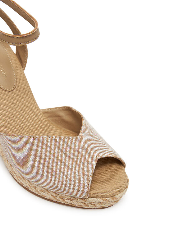 Tommy Hilfiger Tommy Hilfiger Espadrilles Chambray High Wedge Espadrille FW0FW08588 Bézs