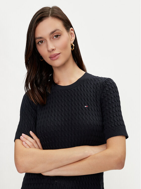 Tommy Hilfiger Tommy Hilfiger Πουλόβερ WW0WW41787 Μαύρο Regular Fit