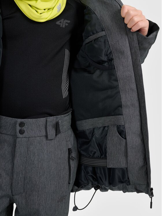 4F 4F Kurtka snowboardowa 4FJRAW25TTJAU1039-20S Czarny Oversize