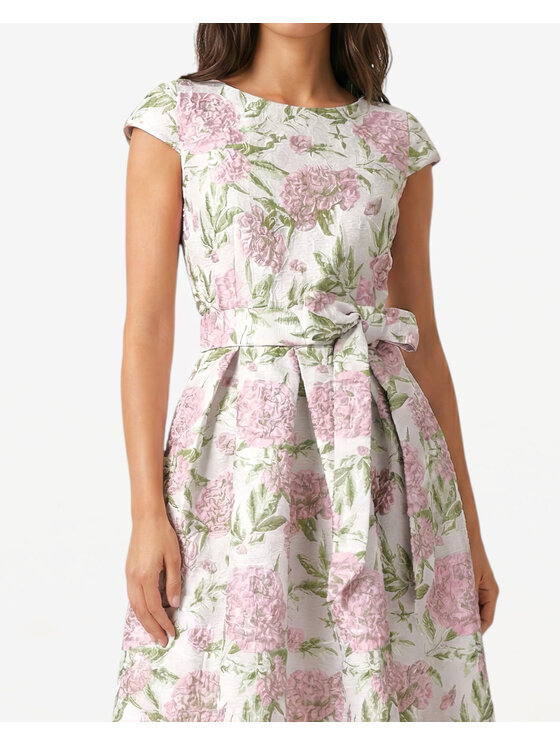 Castellani Castellani Sukienka codzienna Rosa Divina Kremowy Regular Fit