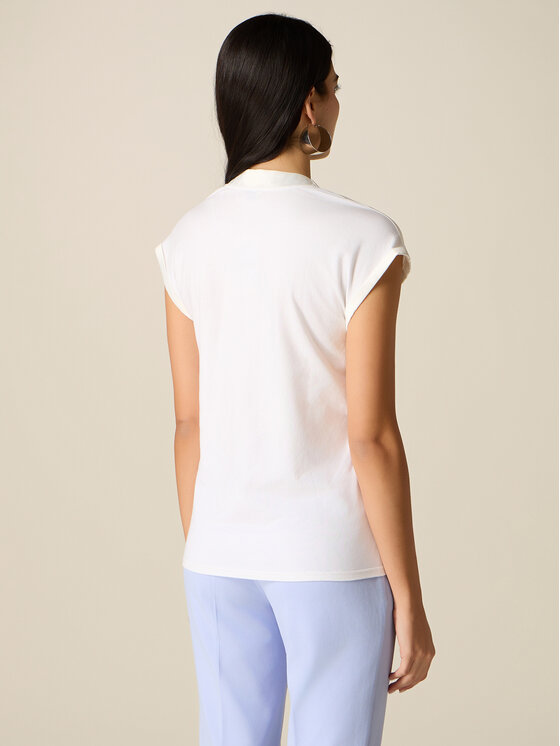 Oltre Oltre Blusa G268J204323N011 Bianco Regular Fit