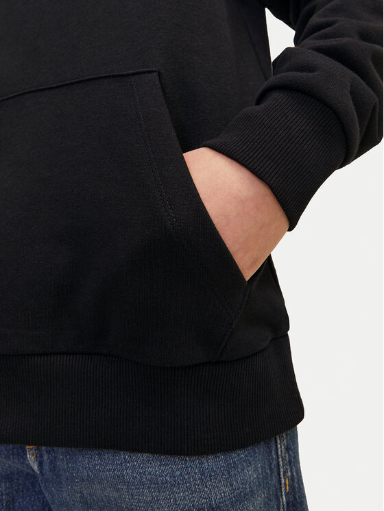 Jack & Jones Junior Jack & Jones Junior Bluza Caleb 12259564 Czarny Relaxed Fit