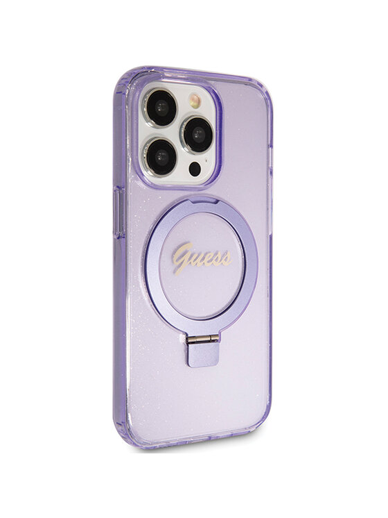 Guess Guess Etui na telefon iPhone 15 Pro Fioletowy