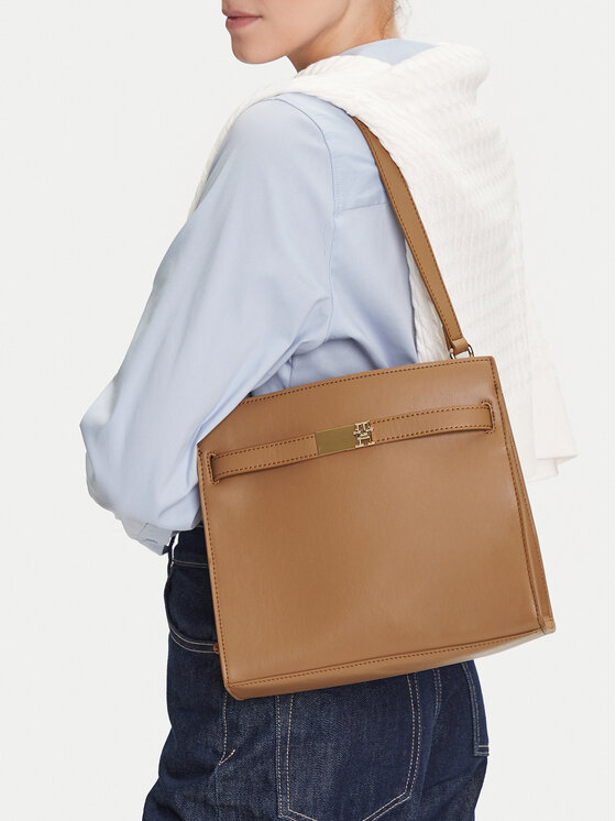 Tommy Hilfiger Tommy Hilfiger Käekott Th Heritage Shoulder Bag AW0AW17182 Pruun
