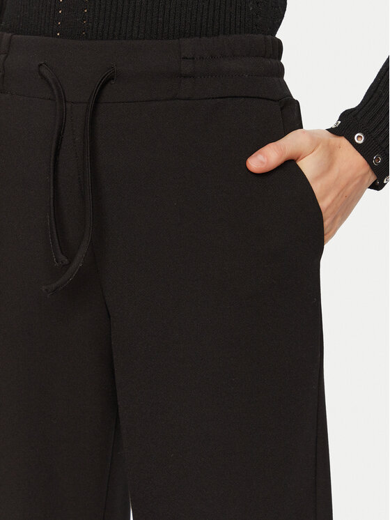 ACCESS FASHION ACCESS FASHION Spodnie materiałowe 44-5114-749 Czarny Wide Leg