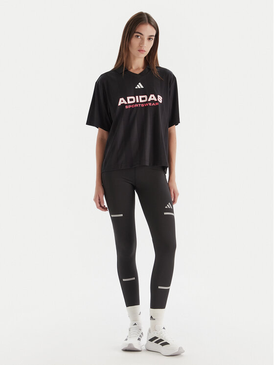adidas adidas Polo majica Tiro JN2749 Črna Loose Fit