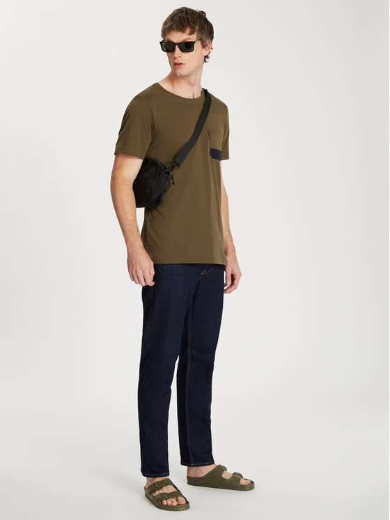 Cross Jeans Cross Jeans T-Shirt 16106-002 Khaki Regular Fit