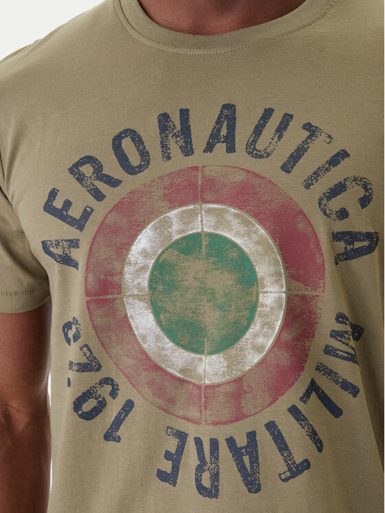 Aeronautica Militare Aeronautica Militare Tricou 261TS2538UJ00727 Verde Regular Fit