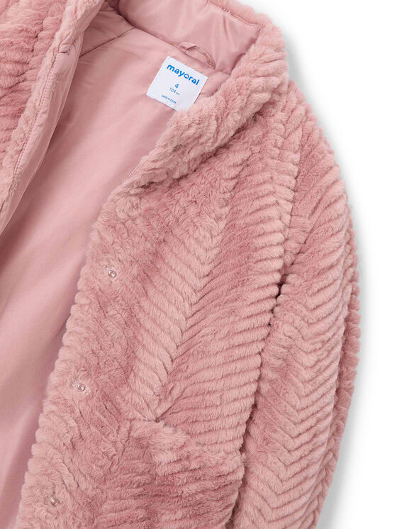 Mayoral Mayoral Pelzmantel 4441 Rosa Regular Fit