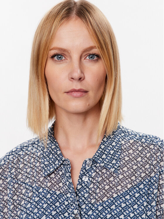 Tommy Hilfiger Tommy Hilfiger Φόρεμα πουκάμισο WW0WW38575 Μπλε Regular Fit