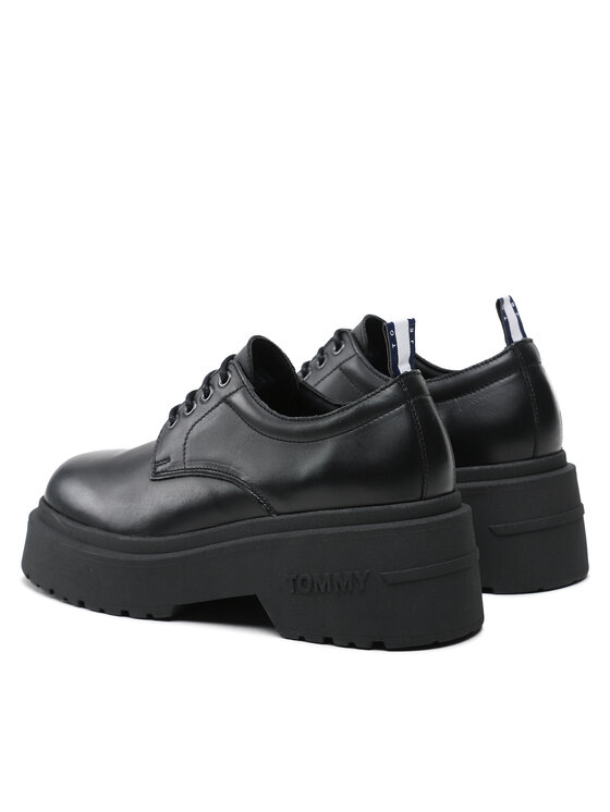 Tommy Jeans Tommy Jeans Κλειστά παπούτσια Tjw Ava Lace Up EN0EN02219 Μαύρο