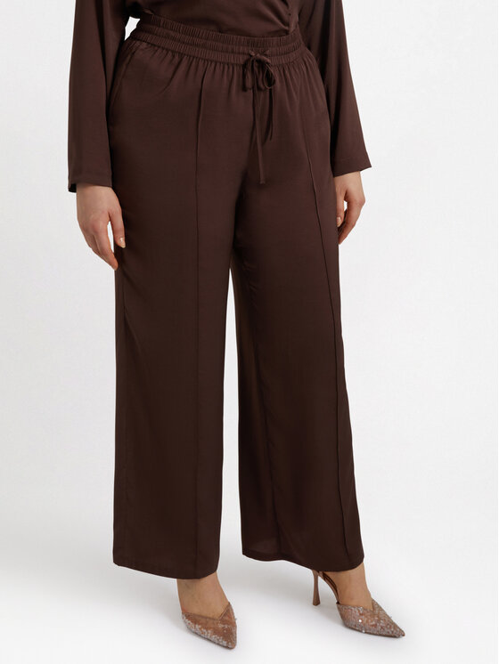 Fiorella Rubino Fiorella Rubino Pantaloni di tessuto P129T004824N022 Marrone Flared Fit