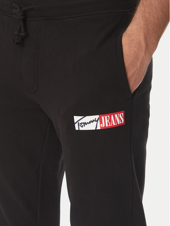 Tommy Jeans Tommy Jeans Sportinės kelnės Entry DM0DM20277 Juoda Slim Fit