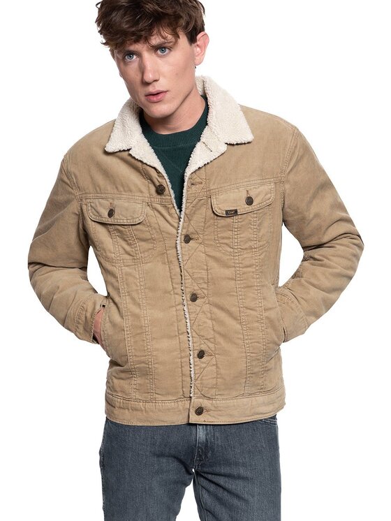 Lee Lee Giubbotto invernale SHERPA RIDER Beige Regular Fit