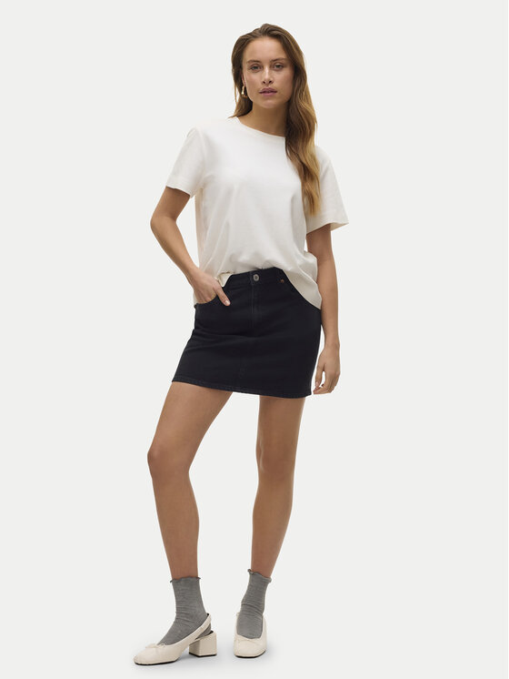 Vero Moda Vero Moda Джинсова спідниця Tessa 10301536 Чорний Regular Fit
