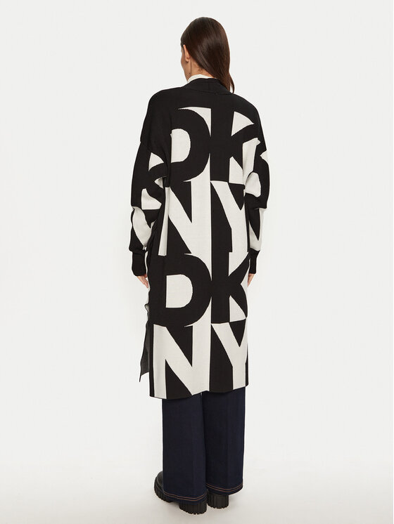 DKNY DKNY Kardiganas P4MXAQ64 Juoda Relaxed Fit