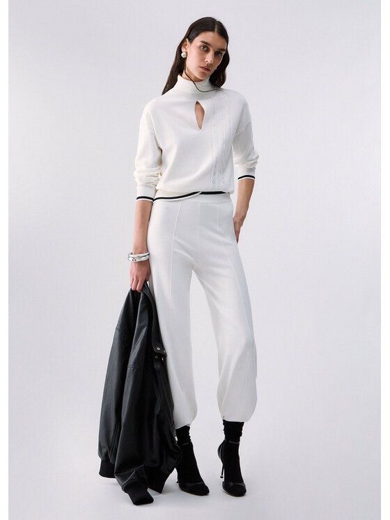 Liu Jo Liu Jo Pantaloni di tessuto TF6190MS63LV9382 Bianco Regular Fit