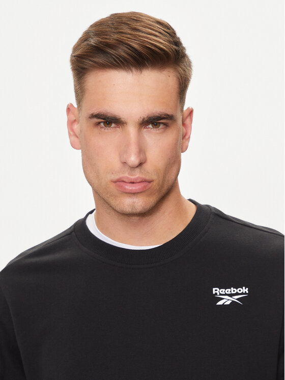 Reebok Reebok Majica dugih rukava Identity Small Logo 100050282 Crna Regular Fit