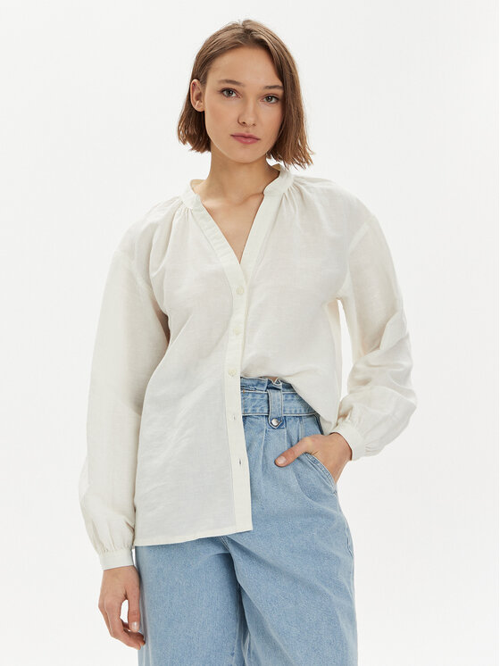 Wrangler Košeľa Poet 112352274 Biela Relaxed Fit