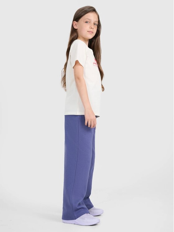 4F 4F Spodnie dresowe 4FJRAW25TTROF1598-33S Niebieski Oversize