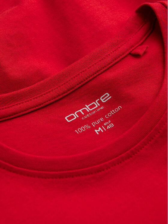 Ombre Ombre Longsleeve L173 Czerwony Regular Fit