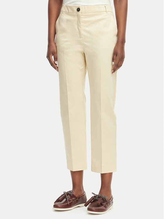 MAX&Co. Bavlnené nohavice Lungo 2616131104200 Béžová Regular Fit