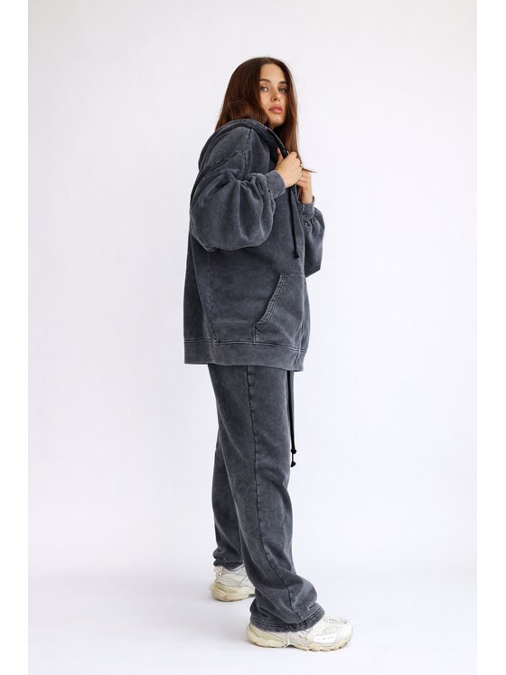 MissDenim MissDenim Bluza Oversize Zip Hoodie Czarny Oversize