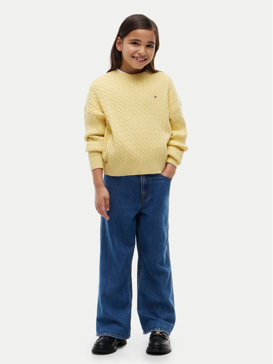 Tommy Hilfiger Tommy Hilfiger Jeansy Mabel KG0KG09421 Granatowy Wide Leg
