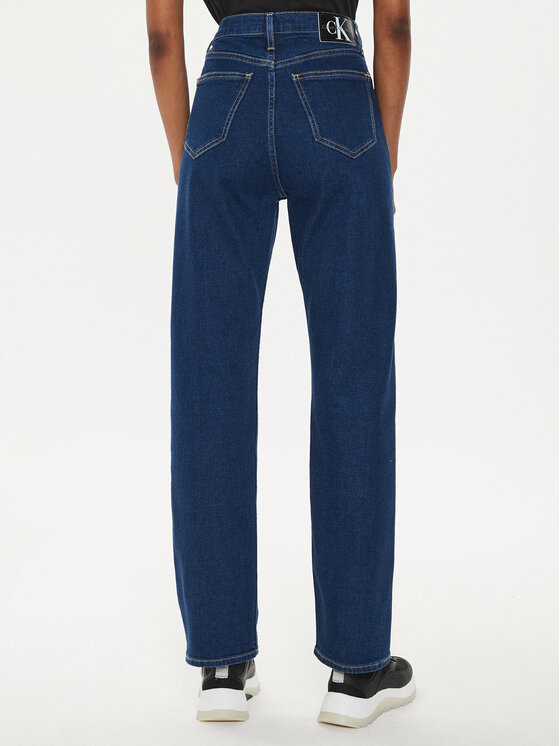 Calvin Klein Jeans Calvin Klein Jeans Jeans hlače J20J223659 Mornarsko modra Straight Fit