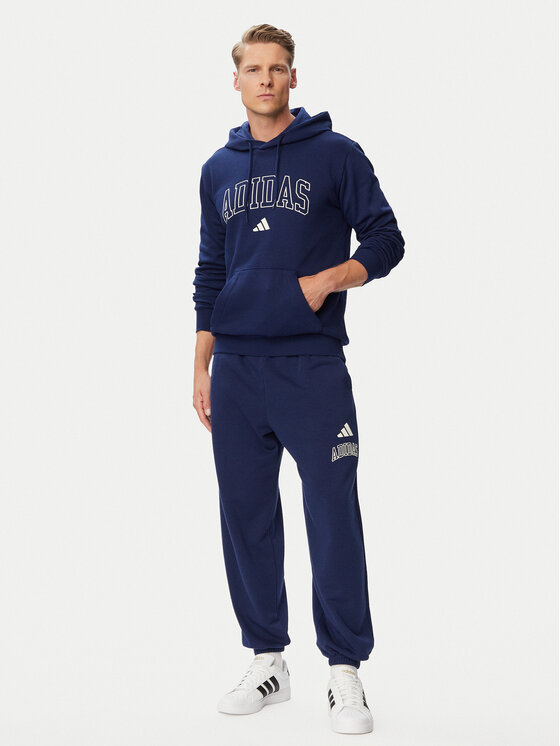 adidas adidas Pluus Collegiate Script Graphic Hoodie KC7186 Sinine Regular Fit