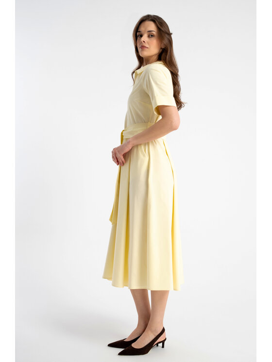 CLICK CLICK Sukienka codzienna 70-857 Żółty Regular Fit