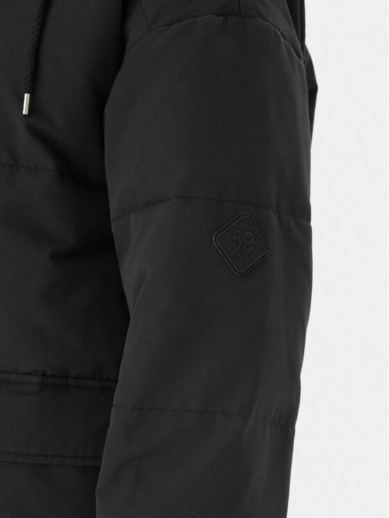 Roxy Roxy Зимно палто ERJJK03666 Черен Regular Fit