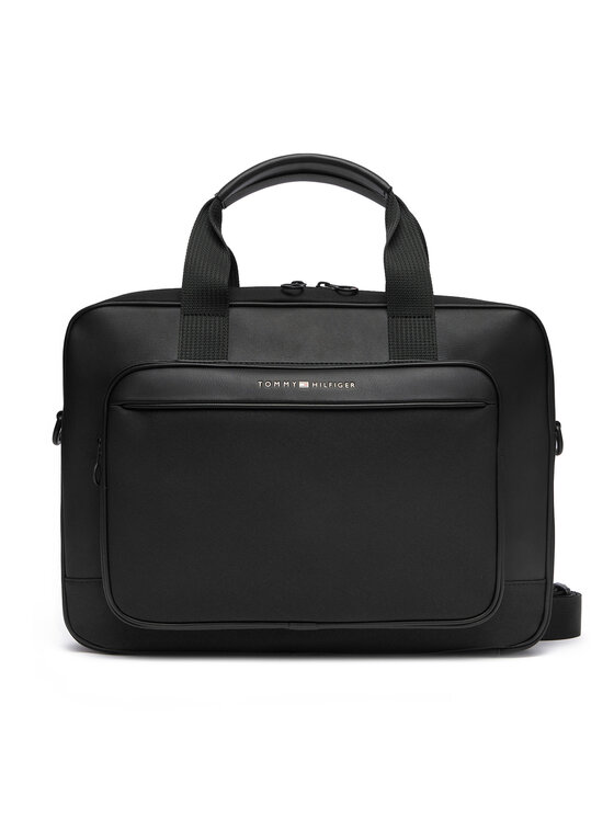 Tommy Hilfiger Tommy Hilfiger Brašna na notebook Th Foundation Computer Bag AM0AM13626 Černá