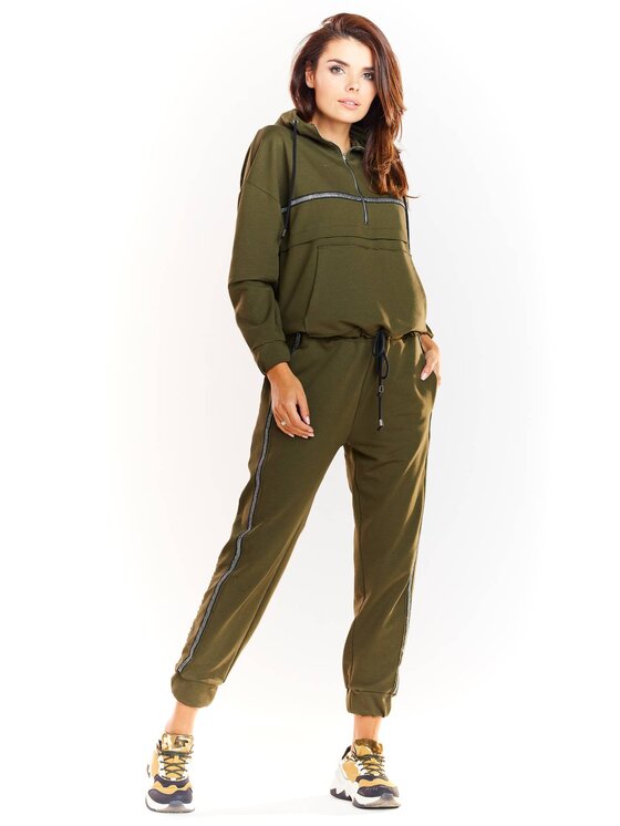 Infinite You Infinite You Spodnie damskie M231 Khaki Basic Fit