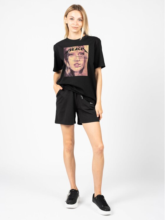 Silvian Heach Silvian Heach Šortky PGP22404SH Černá Regular Fit