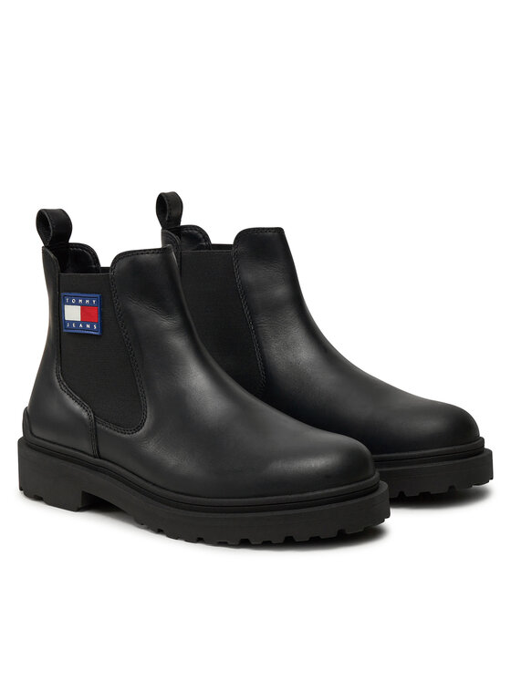 Tommy Jeans Tommy Jeans Kotníková obuv s elastickým prvkem EM0EM01448 Černá