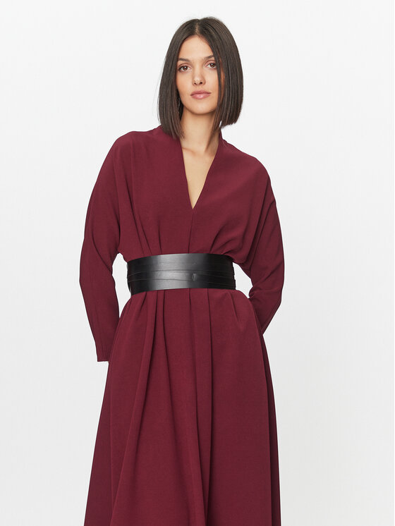 Imperial Imperial Haljina za svaki dan AAFZGEU Tamnocrvena Regular Fit