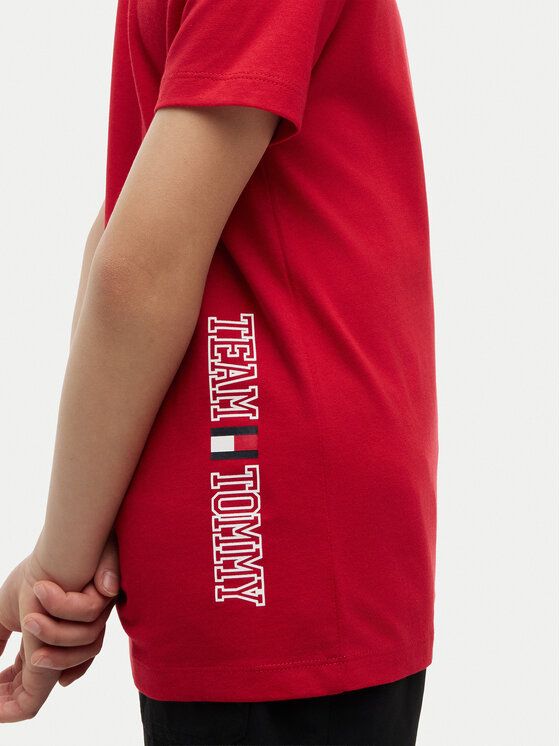 Tommy Hilfiger Tommy Hilfiger T-Shirt Team Tommy Graphic KB0KB10591 Κόκκινο Regular Fit