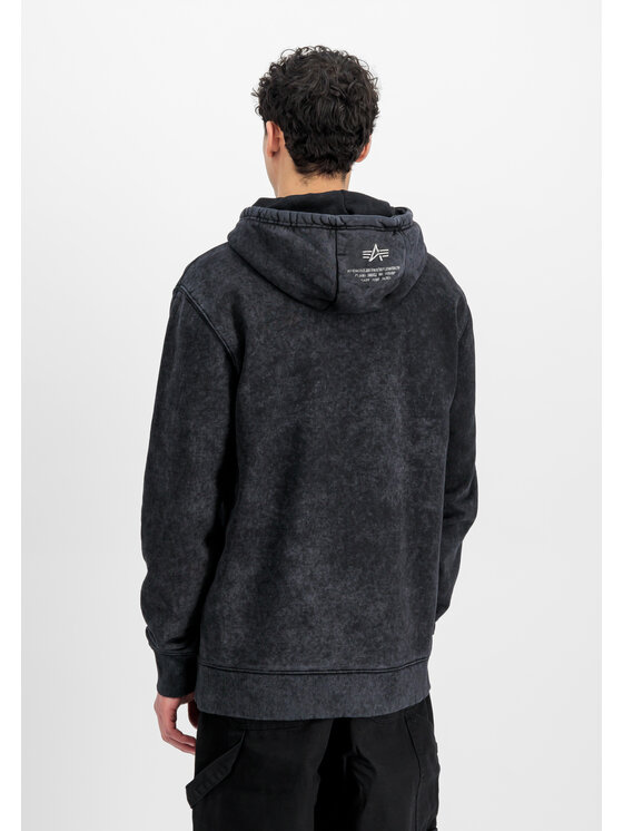 Alpha Industries Alpha Industries Bluza Acid Logo Hoodie Czarny Loose Fit