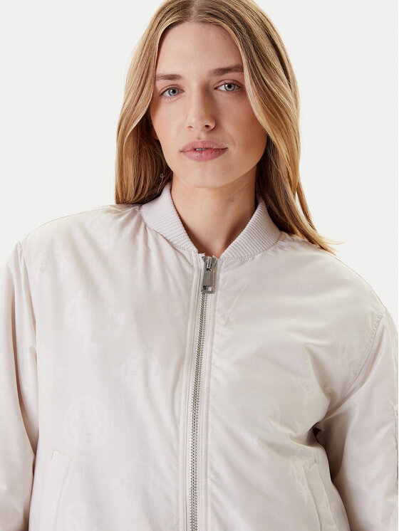 Guess Guess Яке бомбър W5YL08 WHDK2 Екрю Regular Fit