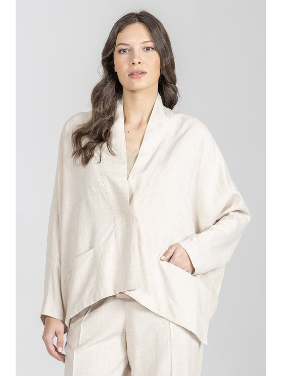 Deni Cler Milano Deni Cler Milano Bluza T-DC-W306-F2-20-12-1 Beżowy Loose Fit