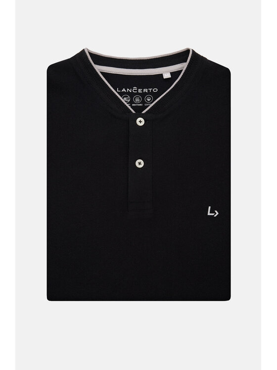 Lancerto Lancerto Polo Robbie PO073124000017 Czarny Regular Fit