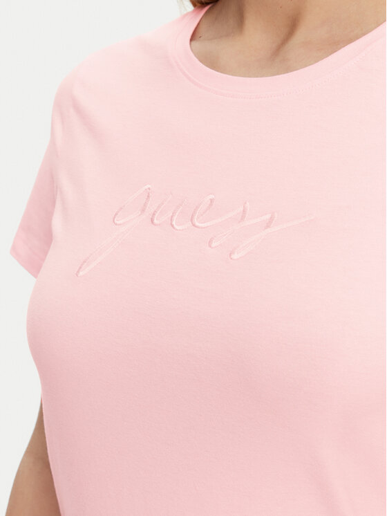 Guess Guess T-Shirt O5GI02 KBBU1 Różowy Regular Fit