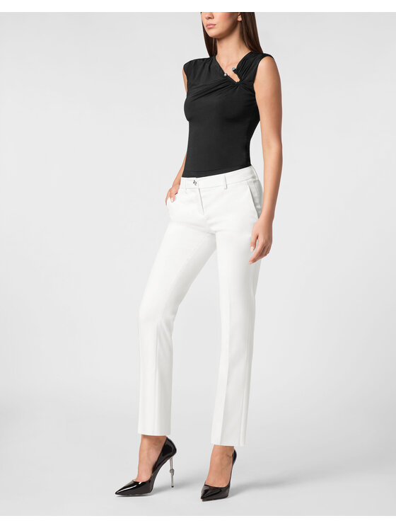 PHILIPP PLEIN PHILIPP PLEIN Pantaloni di tessuto 9377 Bianco Regular Fit