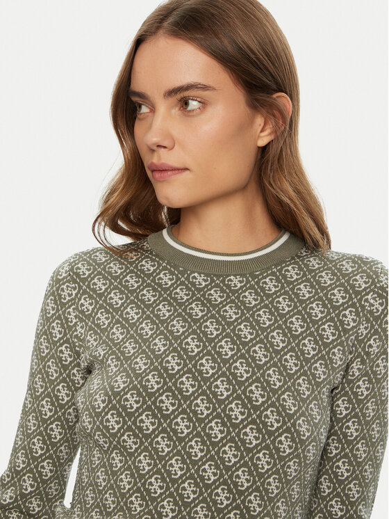Guess Guess Maglione W4BR21 Z37K0 Verde Regular Fit