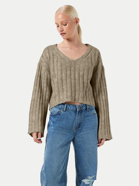 Noisy May Noisy May Džemper Nina 27027618 Bež Loose Fit