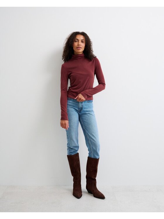 Le Songe Le Songe Longsleeve NUBI Brązowy Basic Fit