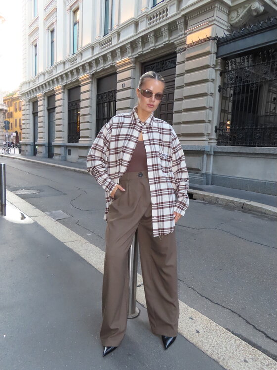 Magda Matyja Magda Matyja Koszula LOUISE SHIRT ECRU Beżowy Loose Fit